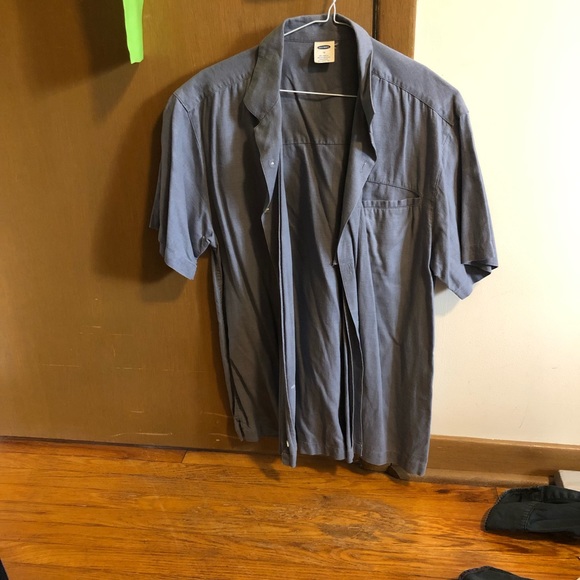 Men’s Old Navy grey linen/cotton blend shirt - Picture 3 of 3